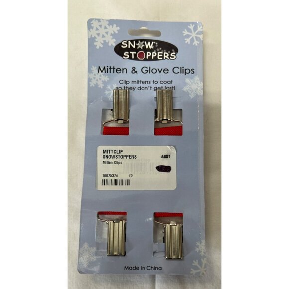 Snow Stoppers Mitten & Glove Clips Red - Picture 3 of 3